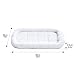Amazon Basics Padded Pet & Dog Bolster Bed, White, 22 x 15 inches