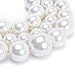 Fashion Jewelry Multi Strand Simulated Pearl Resin Chain Collar Choker Statement Necklace Costume Jewelry Necklaces for Women