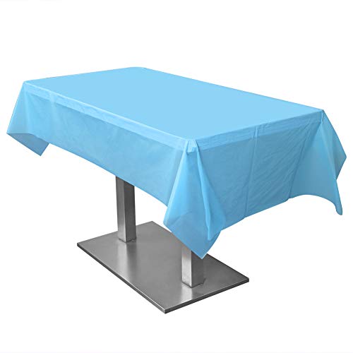 100FT/30M Tablecloths for Rectangle Tables,Tableware Table Cloth Coffee Table Cover Solid Color Plastic Banquet Roll Party Catering for Buffet Table, Parties, Holiday Dinner, Wedding (Sky Blue)