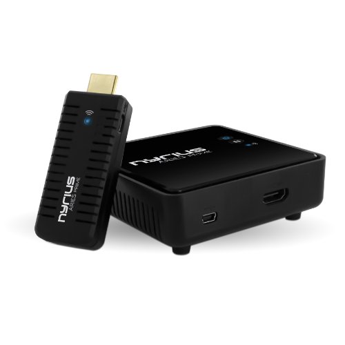 Nyrius ARIES Prime Wireless Video HDMI Transmitter & Receiver for Streaming HD 1080p 3D Video & Digital Audio from Laptop, PC, Cable, Netflix, YouTube, PS4, Xbox One to HDTV - NPCS549 (Pack of 2)