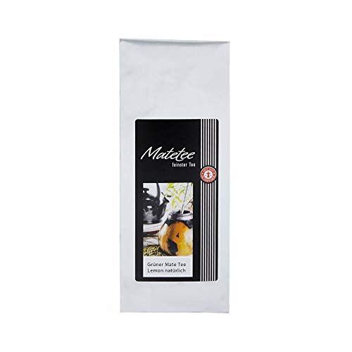 Schrader | Grüner Mate Tee Lemon natürlich | Mit Lemongras | Erfrischende zitronige Note | 125g