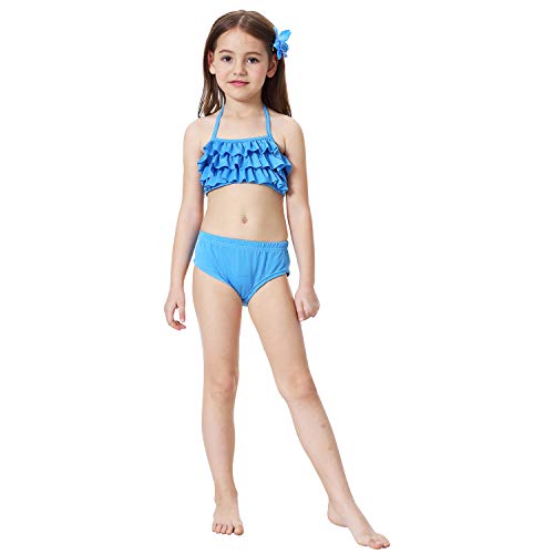 image for iGeeKid Garlagy 3 Pcs Girls Swimsuit Mermaid for Swimming Bikini Set S