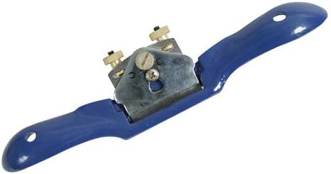 Spoke Shave 250mm Convex Cast-Iron and epoxy-Coated with Carbon Steel Blades for Precision Shaping. Vertical and Horizontal Blade Adjustment and Brass Adjusting Screws. Flat face for Outer Radii.