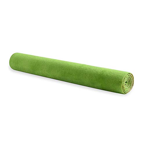 Beautyflier Artificial Model Grass Mat Light Green Turf Lawn Paper for Crafts DIY Home Model Landscape Decoration (Light Green, 40.5''L 13.75''W) - Thumbnail 4