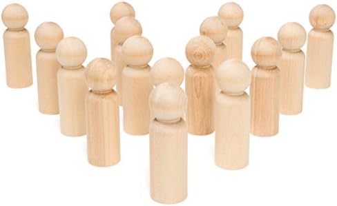 Large Wooden Peg Dolls 3-1/2 inch, Pack 