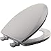 BEMIS 1500EC 062 Toilet Seat with Easy Clean & Change Hinges, ELONGATED, Durable Enameled Wood, Ice Grey primary
