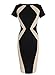 Vfemage Womens Elegant Optical Illusion Contrast Slim Wear To Work Dress