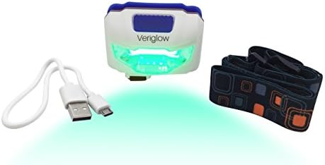 Green LED Headlamp USB Rechargeable - Forget changing batteries. 120 Lumen, wide angle headlamp is great for growers inspecting flowering plants in hydroponic grow rooms.
