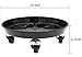 Heeler Metal Plant Caddies Plant Tray Caddy on Wheels Indoor Outdoor Home Garden Tools Planter Rolling Tray Black 2 Pcs (14 inch)thumb 1