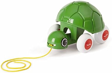 Viking Toys - Pull Along Turtle - First Pull Toy with Bobbing Head, Rolls Silently, for Kids Ages 1 +