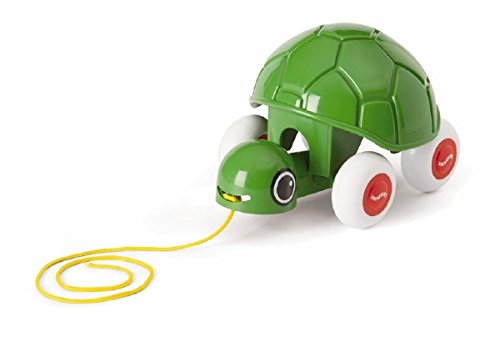Viking Toys - Pull Along Turtle - First Pull Toy with Bobbing Head, Rolls Silently, for Kids Ages 1 +