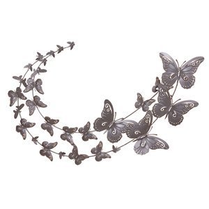 Butterfly Swoosh - Metal Butterfly Wall Art - extra large: Amazon.co.uk