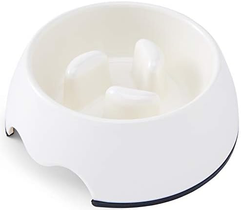 200ml White Pet Peddy Slow feeders Dog Slow Feeding Bowl Bloat Stop Anti-Gulping Slow Feed Dog Bowl