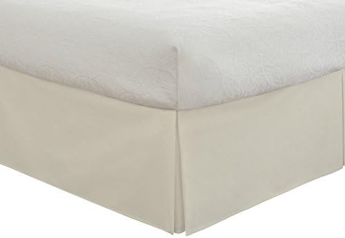 FRESH IDEASBedding Tailored Bedskirt, Classic 14” Drop Length, Pleated Styling, California King, Ivory