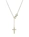 Infinity Cross Pendant Y Necklace Lariat Style | .925 Sterling Silver | 3 Finishes Available