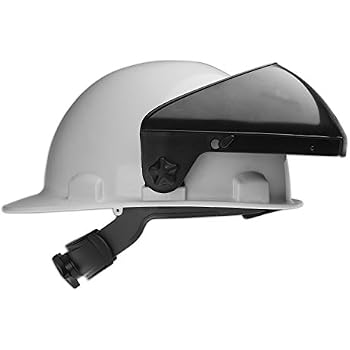 Fibre-Metal By Honeywell F4400 Face Shield System With Quick-Lok Mounting Cups – Fits 4-Crown Hard Hats, High-Performance Headgear