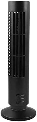 Kailemei Home Purifier Tower Bladeless Desk Fan New Mini Portable USB Cooling Air Conditioner (Black)