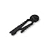 Iuhan Outdoor Stainless Skull EDC Survival Pocket Tool Key Ring Opener (Black)