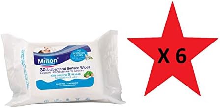 Milton Antibacterial Surface Wipes 30Pk Bundle 6 Packs Supplied