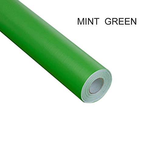 vmree 23.6"×39.4" Solid Color PVC Removable Wallpaper Matte Finish Self-Adhesion Stoving Varnish Sticker DIY Writable Morden Interior Wall Decorative Covering (Mint Green) - Thumbnail 2
