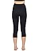 Delfin Women's Heat Maximizing Neoprene Workout Capri, Black, L