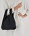 BAGGU Small Reusable Shopping Bag, Ripstop Nylon Grocery Tote or Lunch Bag, Recycled Black