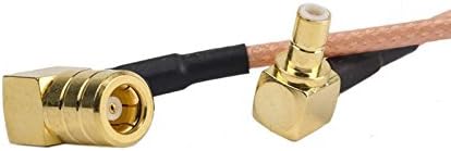 DHT Electronics RF coaxial coax cable assembly SMB female right angle to male right angle 2ft