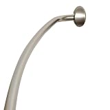 Zenna Home E35603BN01, NeverRust Aluminum Curved Shower Curtain Rod, 44 to 72 Inches, Satin Nickel
