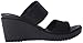 crocs Women's Leigh II 2-Strap Wedge, Black/Black, 8 M US