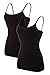 V FOR CITY Shelf Bra Camisoles for Women Undershirts with Built in Bra Tank Tops Cami Black XL