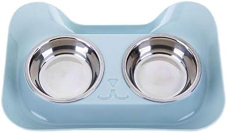 Double Stainless Steel Pet Bowls PC Durable Non-shedding Non-slip