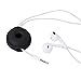 LENTION Earphone Holder / Headphone Keeper / Cable Turtle Organizer / Winder Case for iPhone, iPod, Samsung, Sony, MP4, Earbud And More (Black)