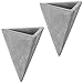 MyGift Modern Triangle Shaped Wall Mounted Cement Planters, Set of 2thumb 4
