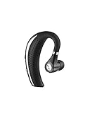 Bluetooth Headset, Wireless Lightweight Earbuds V4.0 Bluetooth Headphones Ear Hanging Business Earphone Anti Sweat Function Earpieces w/ Noise Reduction Mic for iPhons and Android Smartphones-Chrome