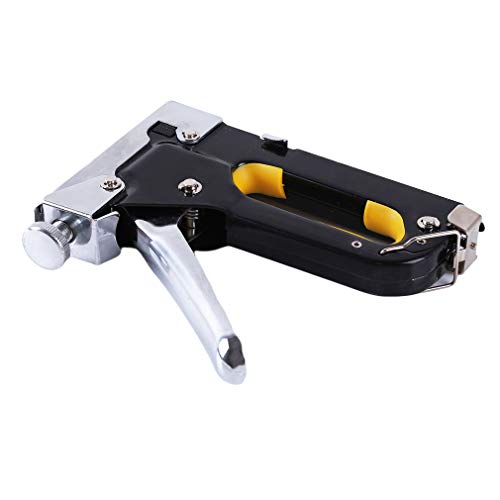 SOURBAN 3 in 1 Staple Gun Sharpshooter Manual Furniture Stapler for Hand/Hammer Tackers,Black