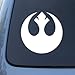 Rebel Alliance Inspired Car Laptop Window Die- Cut Vinyl Decal Sticker Color: White, Size 5