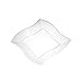 WAVEWARE CLEAR PLASTIC PARTY DISPOSABLE PLATES | 6 Inch Hard Square Wedding Dessert Plates, 40 Ct | Elegant & Fancy Heavy Duty Hard Party Supplies Salad Plates for Holidays & Occasions