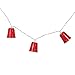 Lights4fun, Inc. 9ft Red Party Cup String Lights Battery Operated 20 LED Indoor College Grad Party Decoration