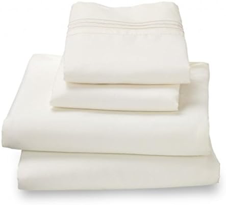 Where the Polka Dots Roam 100% Ultra Soft Microfiber Easy Care Luxury Sheet Set, Queen, Cream