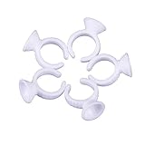 10 x Disposable Eyelash Extension Glue Rings Adhesive Tattoo Pigment Well Holder White