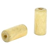 Souarts Natural Color Cylinder Shape Wood Loose Beads Pack of 500pcs