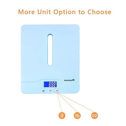 Hochoice Baby Scale Digital Pet Scale Multi-Function High Precision Electronic Scale, Infant Scale with Hold Function, 220 Pounds (lbs) Capacity, Accurate to 10g,Height Measurement Range 46-60cm-Blue - Thumbnail 3