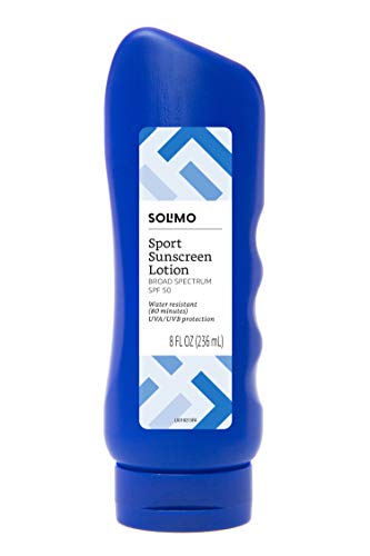 image for Amazon Brand - Solimo Sport Sunscreen Lotion, SPF 50 Broad Spectrum UV