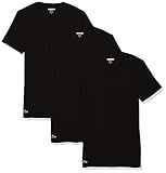 Lacoste Men's 3 Pack Slim V Neck Tee, Black, X-Large
