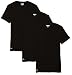 Lacoste Men's 3PK Supima Cotton Slim FIT Vneck TEE Shirt, Black, M