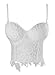 Charmian Women's Punk Goth Floral Lace Bustier Corset Party Bralet Crop Top