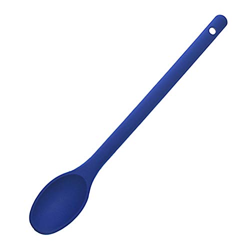 Long Handle Silicone Cooking Spoon,Salad Stir Spoon,12 Inches,Blue