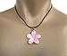 Zero Gravity Hawaii Hawaiian Jewelry Light Pink Plumeria Flower Hand Carved Shell Necklace