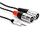 Hosa HMX-010Y Pro Stereo Breakout Cable - 3.5mm TRS Male to Dual XLR Male - 10 foot