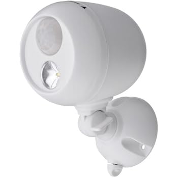 Mr. Beams MB330 Wireless LED Spotlight with Motion Sensor and Photocell, White